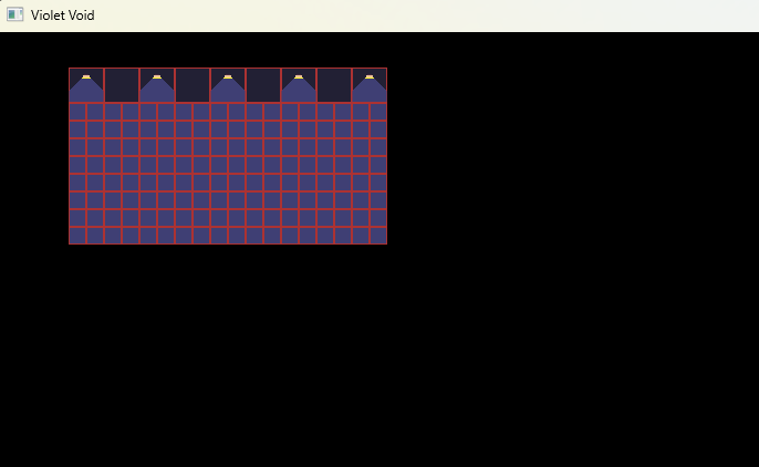 My game window rendering the Tiled level tiles as expected