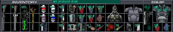 System Shock 2 example inventory